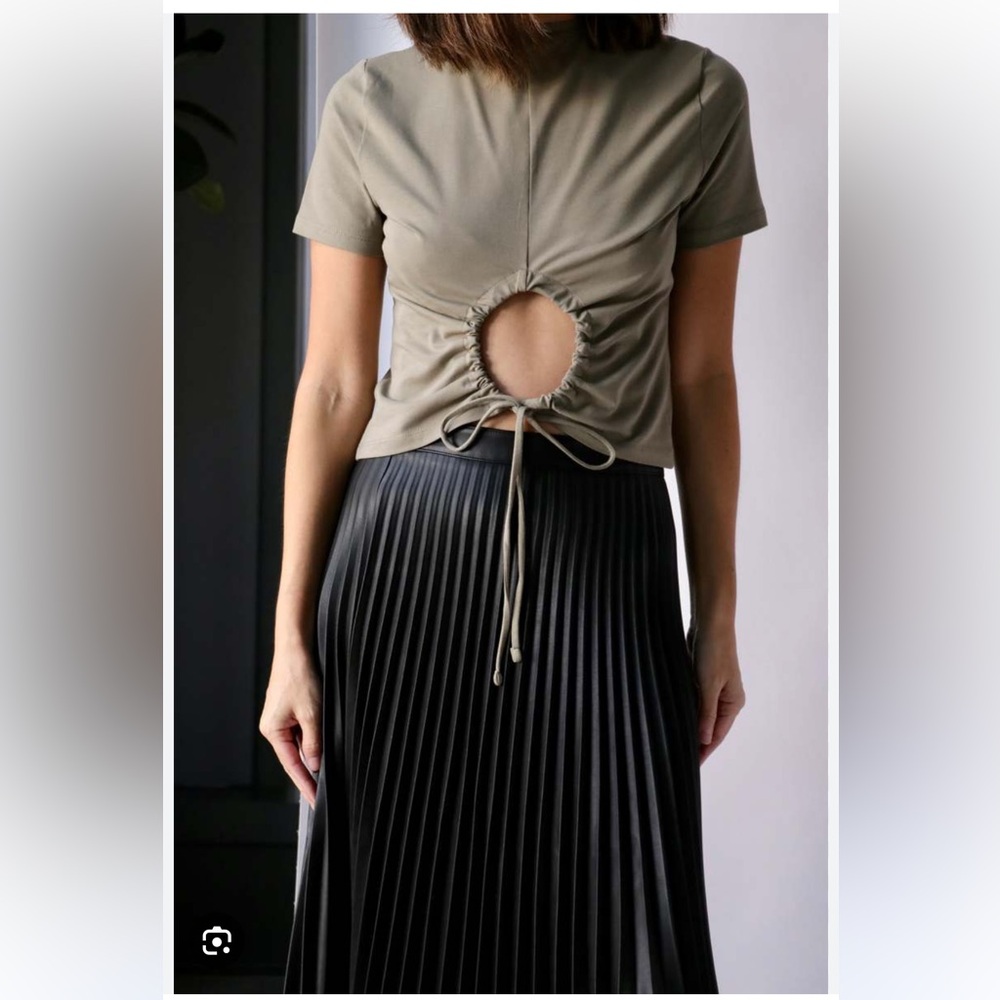 Proenza Schouler White Label Drawstring Jersey T-Shirt. Reversible NWT- small